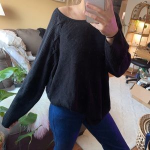 Avenue black sweater crewneck sz22/24 plus